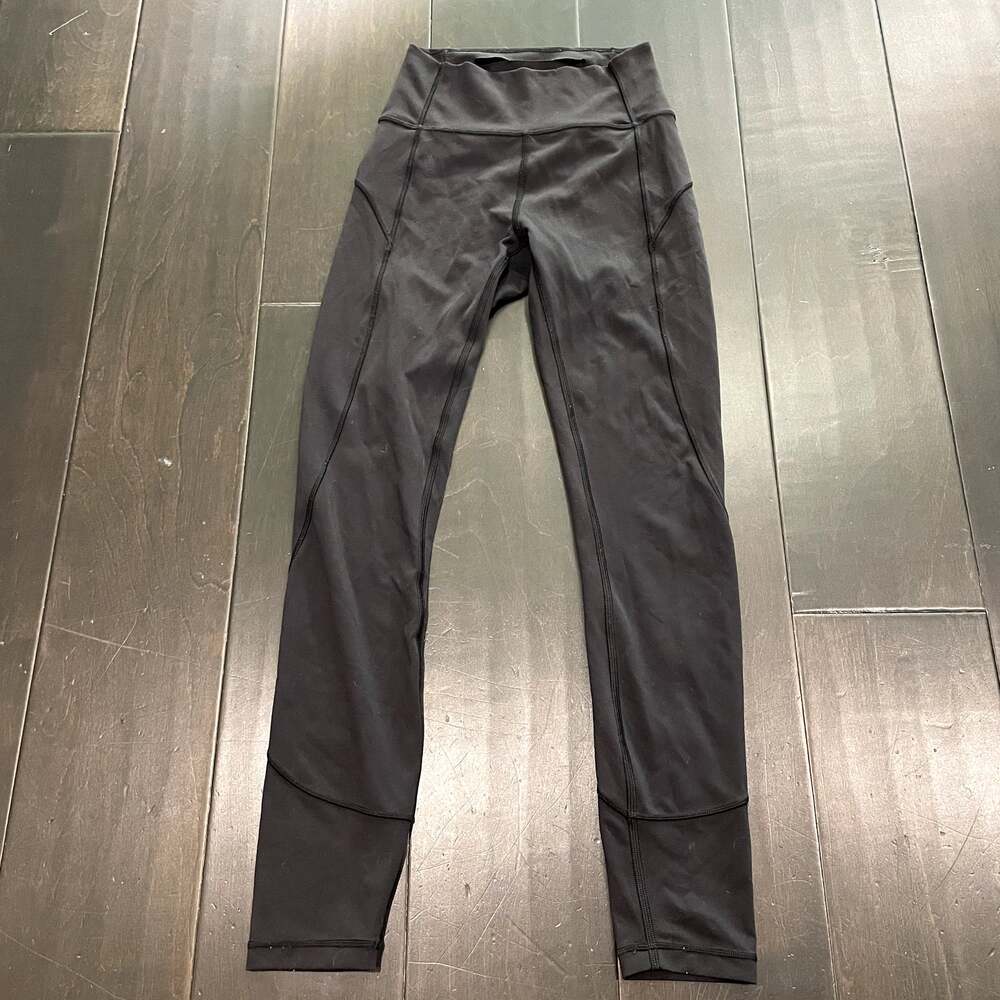Lululemon In Movement Tight 25" *Everlux Black Leggings Women's Size 2